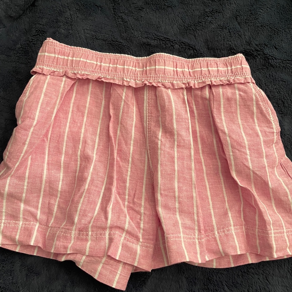 H&M pink/white striped shorts